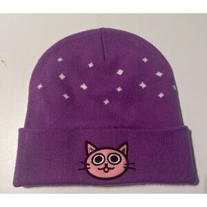 Disney Gravity Falls Mabel Cat Sweater Cuff Beanie  women’s purple